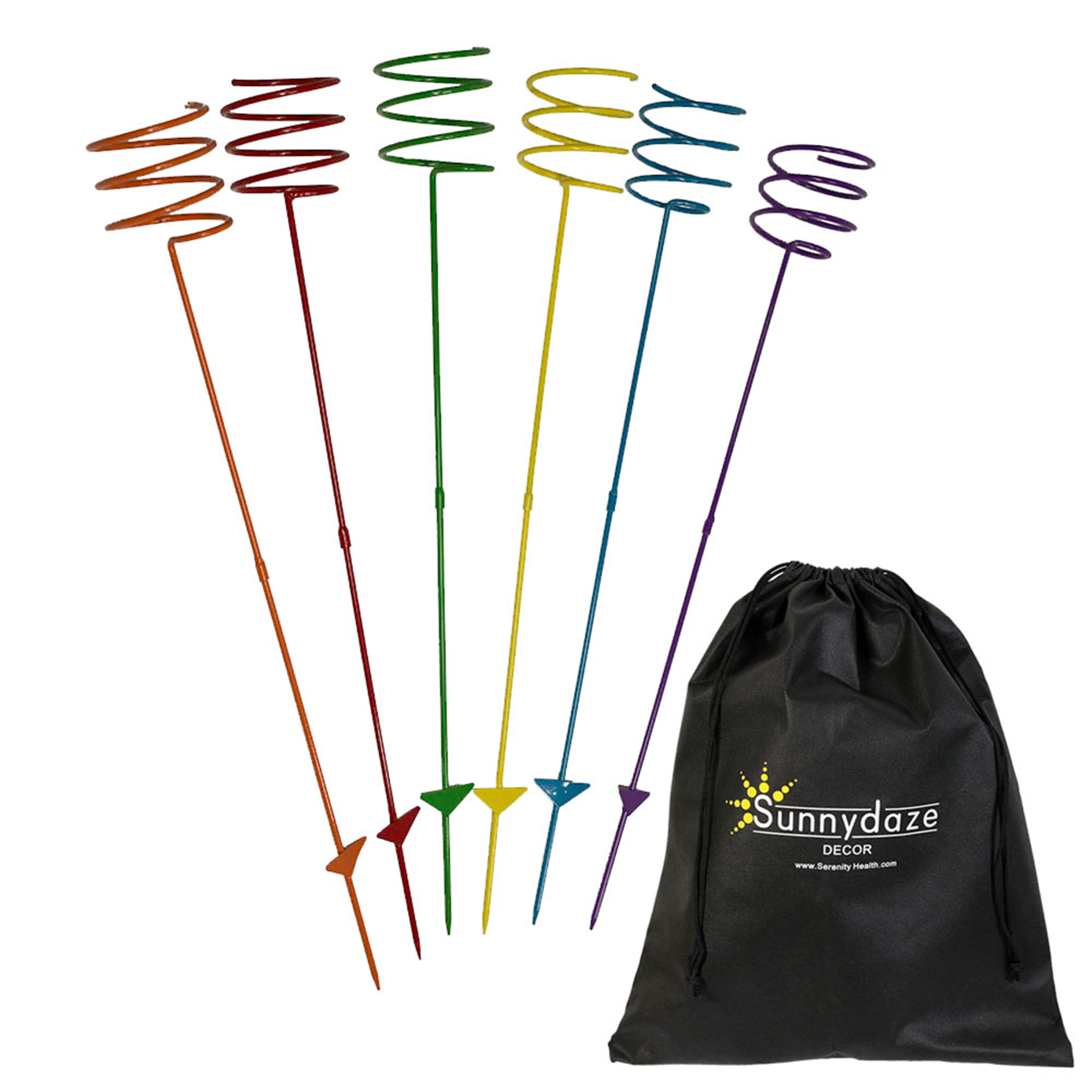Sunnydaze Decor, 6-Piece Multicolored Drink Holder Stakes, Model# HMI-284